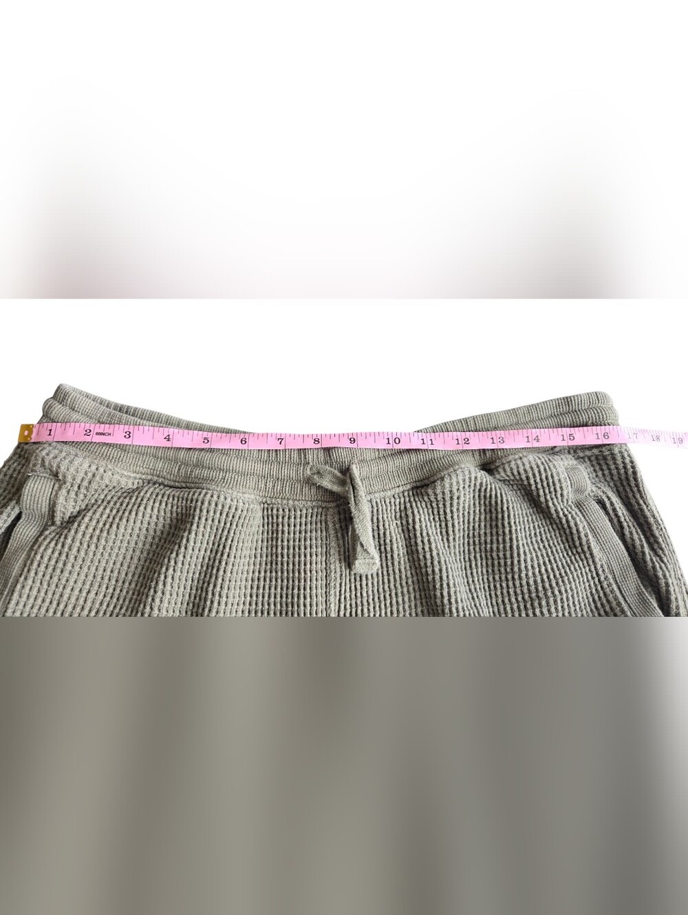 Aerie waffle knit wide leg lounge pants in size Large. Olive/sage green color wi - Picture 4 of 11
